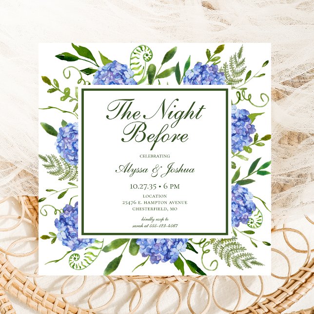 Invitación La Noche Antes de Hortensia Azul (Subido por el creador)