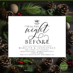 Invitación La noche antes de la boda bajo el muérdago