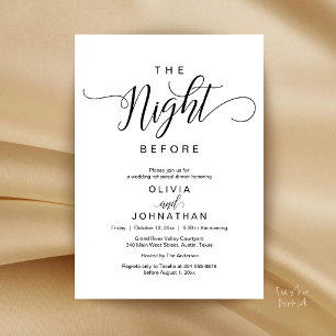 Invitación La Noche Antes de la Boda Cena de Ensayo Moderna