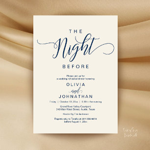 Invitación La Noche Antes de la Boda Cena de Ensayo Moderna