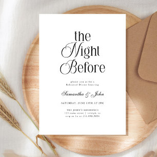 Invitación La Noche Antes de la Boda Cena de Ensayo Moderno y