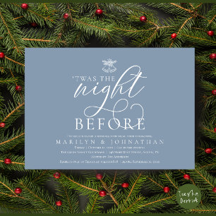 Invitación La Noche Antes de la Boda con Campanas de Muérdago