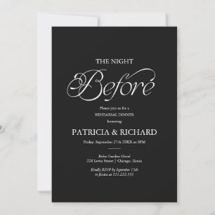 Invitación La Noche Antes de la Cena de Ensayo
