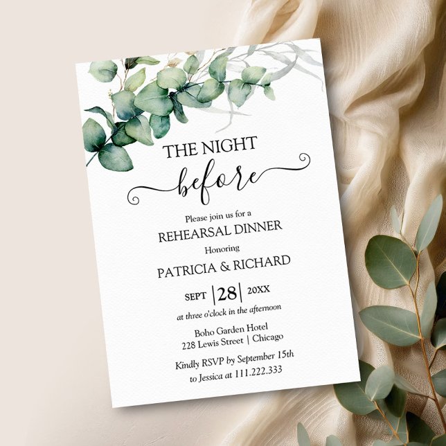 Invitación La Noche Antes de la Cena de Ensayo (Subido por el creador)