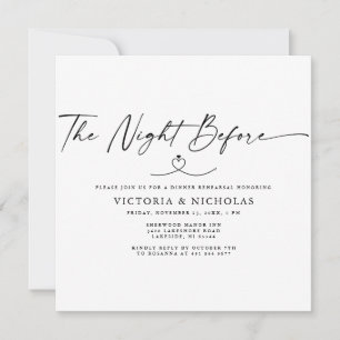 Invitación La Noche Antes de la Cena de Ensayo