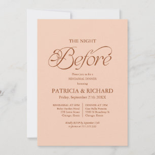 Invitación La Noche Antes de la Cena de Ensayo de Boda Meloco