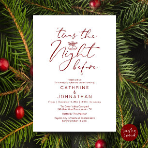 Invitación La Noche Antes de la Cena de Ensayo de Borgoña