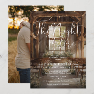 Invitación La Noche Antes de la Cena de Ensayo de la Foto de 