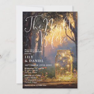 Invitación La Noche Antes de la Cena de Ensayo del Frasco de 