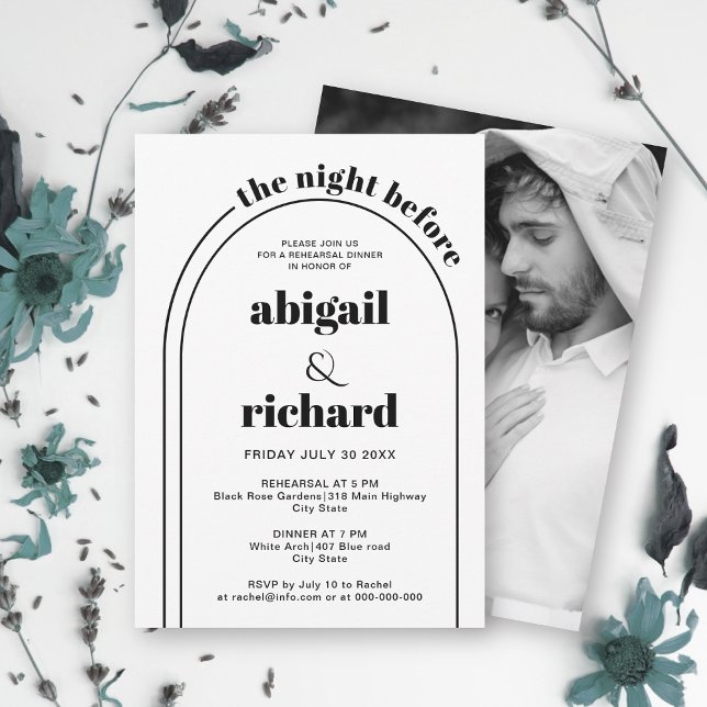 Invitación La noche antes de la cena del boda de arco (Subido por el creador)