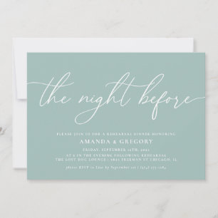 Invitación La noche antes de la cena del ensayo Boda