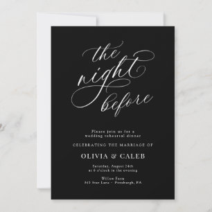 Invitación La noche antes de la cena del ensayo Boda