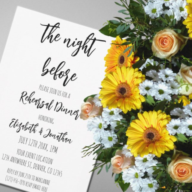 Invitación La noche antes de la cena del ensayo Boda (Subido por el creador)