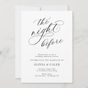 Invitación La noche antes de la cena del ensayo Boda