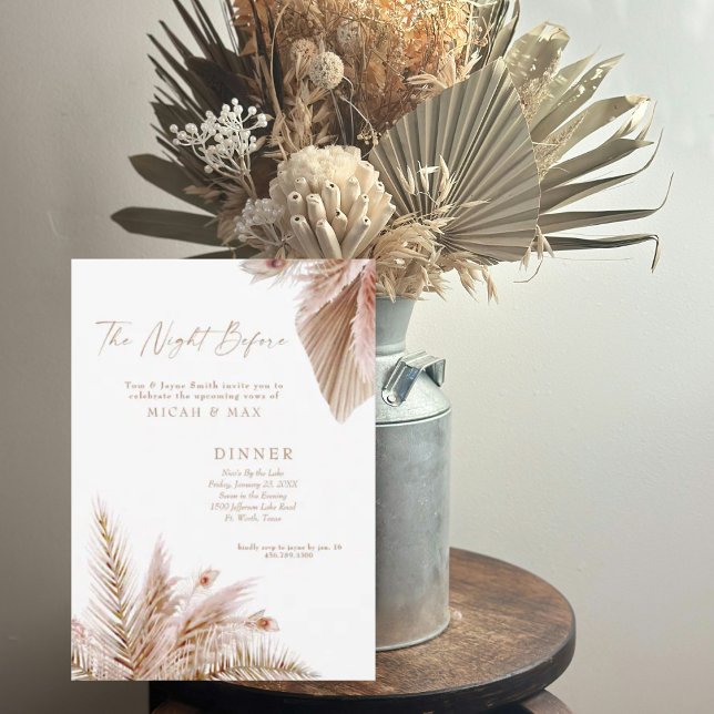 Invitación La noche antes de la cena del ensayo Boda Pampas (Subido por el creador)