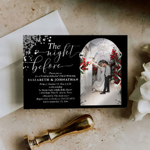 Invitación La noche antes de la cena del ensayo del Boda foto