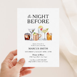 Invitación La noche antes de la despedida de soltero