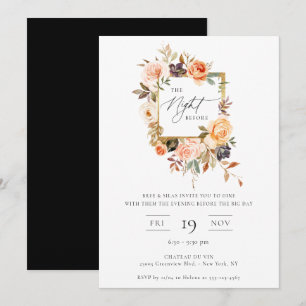 Invitación La noche antes de la floral del otoño