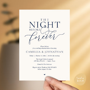Invitación “La Noche Antes de Siempre” Azul Marino Marfil Ens