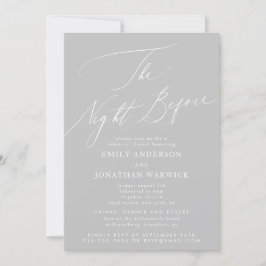 Invitación La noche antes del Boda de la cena de los ensayos 