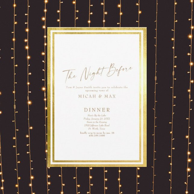 Invitación La noche antes del ensayo de Boda de oro (Subido por el creador)
