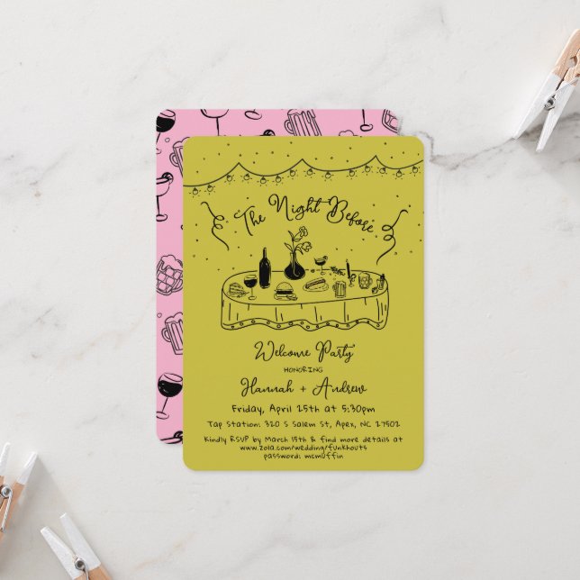 Invitación La noche antes del ensayo de la cena (Anverso/Reverso In Situ)