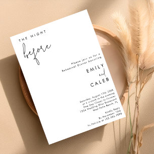 Invitación La noche antes del ensayo de Moda de guiones