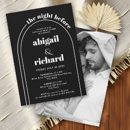 Invitación La noche antes del ensayo del boda negro