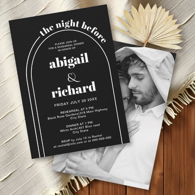 Invitación La noche antes del ensayo del boda negro (Subido por el creador)