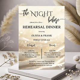 Invitación La noche antes del ensayo del oro