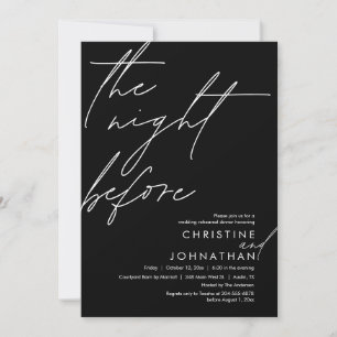 Invitación La noche antes del ensayo romántico Boda
