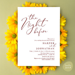 Invitación La noche antes del ensayo romántico Boda