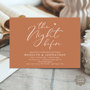 Invitación La noche antes del ensayo romántico Boda