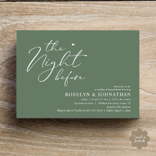 Invitación La noche antes del ensayo romántico Boda