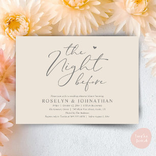 Invitación La noche antes del ensayo romántico Boda