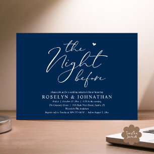 Invitación La noche antes del ensayo romántico Boda