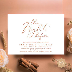 Invitación La noche antes del ensayo romántico Boda
