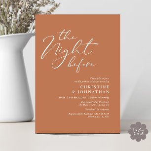 Invitación La noche antes del ensayo romántico Boda