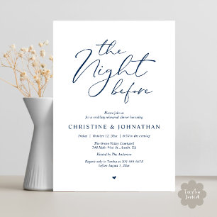 Invitación La noche antes del ensayo romántico Boda