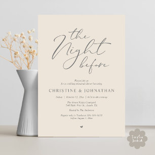 Invitación La noche antes del ensayo romántico Boda