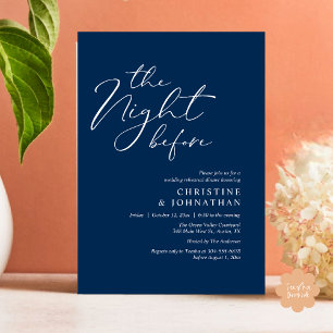 Invitación La noche antes del ensayo romántico Boda