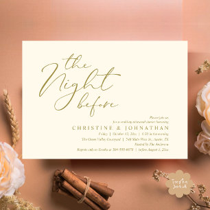 Invitación La noche antes del ensayo romántico Boda