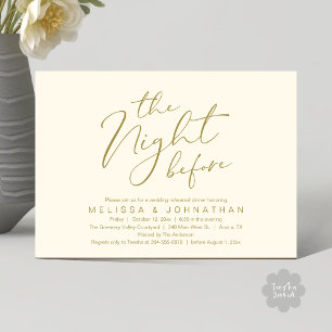 Invitación La noche antes del ensayo romántico Boda