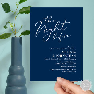 Invitación La noche antes del ensayo romántico Boda