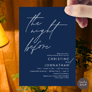 Invitación La noche antes del ensayo romántico Boda