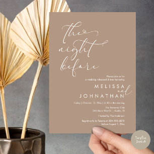 Invitación La noche antes del ensayo romántico Boda