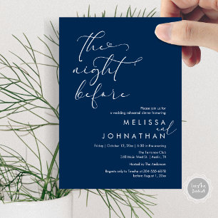 Invitación La noche antes del ensayo romántico Boda