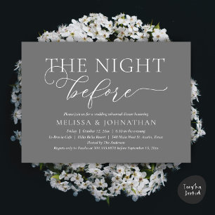 Invitación La noche antes del ensayo romántico Boda