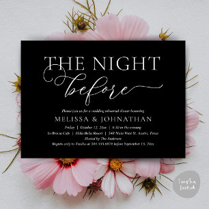 Invitación La noche antes del ensayo romántico Boda