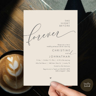 Invitación La noche antes del ensayo romántico Boda